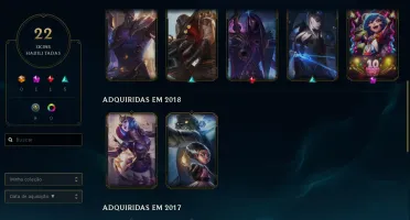 Conta League of legends com ícones e skins raras
