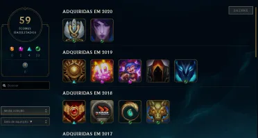Conta League of legends com ícones e skins raras