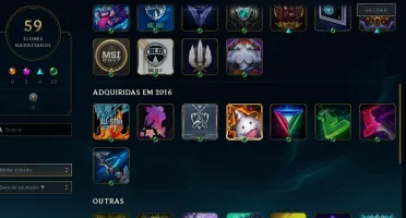 Conta League of legends com ícones e skins raras