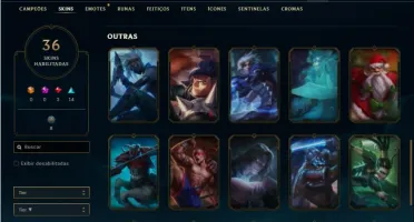 Conta prata 4 com 62 Champs e 36 Skins + 1 Fragmento