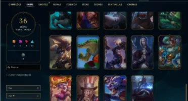 Conta prata 4 com 62 Champs e 36 Skins + 1 Fragmento