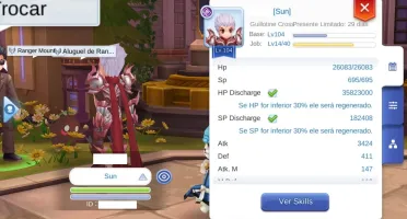 RAGNAROK MOBILE - GUILHOTINE CROSS NV 104/14 + 635GM + 200kk