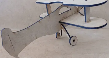 Aviãozinha de MDF CRU de 3mm para decoração