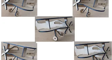 Aviãozinha de MDF CRU de 3mm para decoração