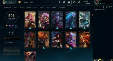 Conta LOL recheada - 201 skins - Platina