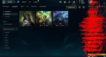 Conta de LoL, Valorant e WR