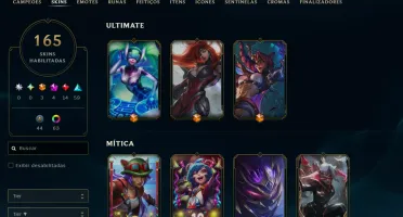 Conta lol Esmeralda 2 nv 605 + 165 skins 3 ultimate