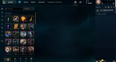 conta league of legends com 85 skins e todos os personagens