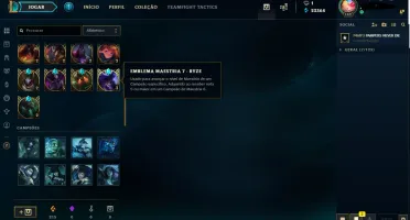 conta league of legends com 85 skins e todos os personagens