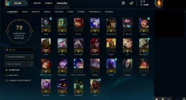 conta com 25 champ 6 skins 2 ultimate