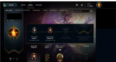 conta com 25 champ 6 skins 2 ultimate