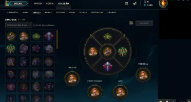 conta com 25 champ 6 skins 2 ultimate