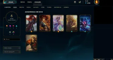 conta com 25 champ 6 skins 2 ultimate