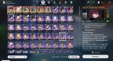 Honkai Star Rail 6 Personagens 5 estrelas+6 Armas 5 estrelas