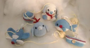 Varal de Berço com Amigurumis