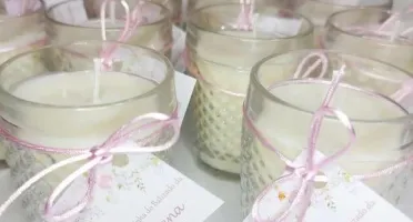 Vela no Copo Bico de Jaca Lembrancinha Batizado