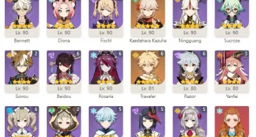 AR 60 - BAAL C1- KAZUHA - AYAKA C1 - ITTO C2 / 11 armas T5