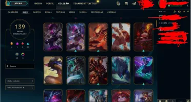 Conta LOL varias skins Elo Ouro IV