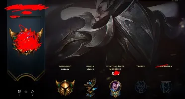 Conta LOL varias skins Elo Ouro IV