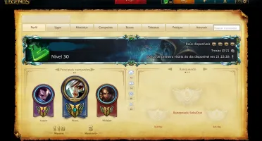 Conta League of Legends - Platina s6 - Unranked s7