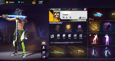 Conta Free Fire (3 angelicais) Bluelock ,Naruto,Kimetsu