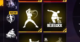 Conta Free Fire (3 angelicais) Bluelock ,Naruto,Kimetsu