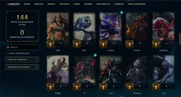 Prata 1 com 90 Champs e 19 Skins