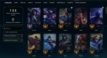 Prata 1 com 90 Champs e 19 Skins