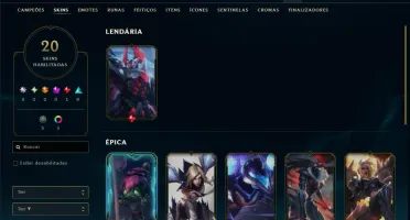 Prata 1 com 90 Champs e 19 Skins