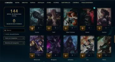 Prata 1 com 90 Champs e 19 Skins