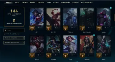 Prata 1 com 90 Champs e 19 Skins