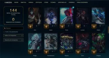Prata 1 com 90 Champs e 19 Skins