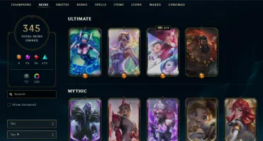 Conta League of Legends Mestre com(Ryze TRIUNFANTE) 345Skins