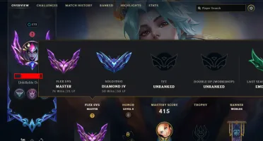 Conta League of Legends Mestre com(Ryze TRIUNFANTE) 345Skins