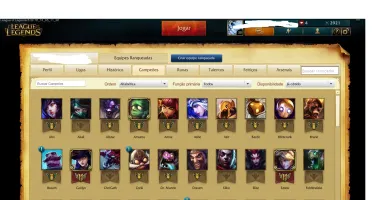 Conta de LOL Ouro 4
