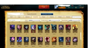 Conta de LOL Ouro 4