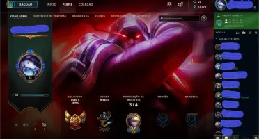 Conta Lol c/103 skins, 1.3k gasto em R$