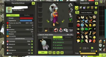 Conta Dofus touch - Sacri 183 equipado