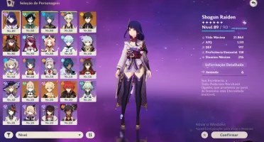Conta Genshi AR54 Hutao+Homa/ Venti/ Zongli/ Raiden