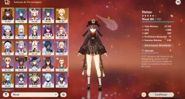 CONTA HUTAO + KOKOMI + EULA + QIQI C1 AR 49 GENSHIN IMPACT⭐✨