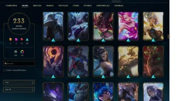 CONTA 233 SKINS, TODOS CHAMPS //  D4
