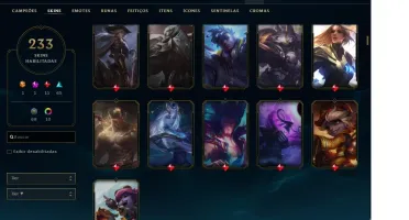 CONTA 233 SKINS, TODOS CHAMPS //  D4