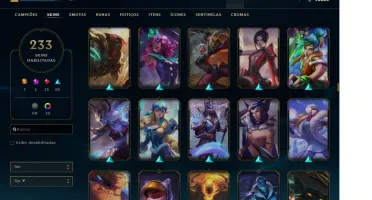 CONTA 233 SKINS, TODOS CHAMPS //  D4