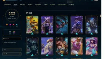 CONTA 233 SKINS, TODOS CHAMPS //  D4
