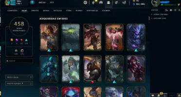 Conta lol nvl 742 mmr mestre