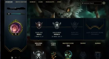 CONTA LVL 35 PRATA 2 ( MMR MUITO ALTO )