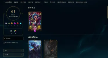 Platina 4 com 95 Champs e 41 Skins