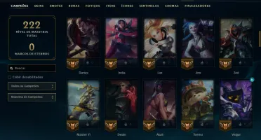 Platina 4 com 95 Champs e 41 Skins