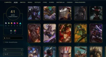 Platina 4 com 95 Champs e 41 Skins