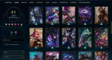 Platina 4 com 95 Champs e 41 Skins